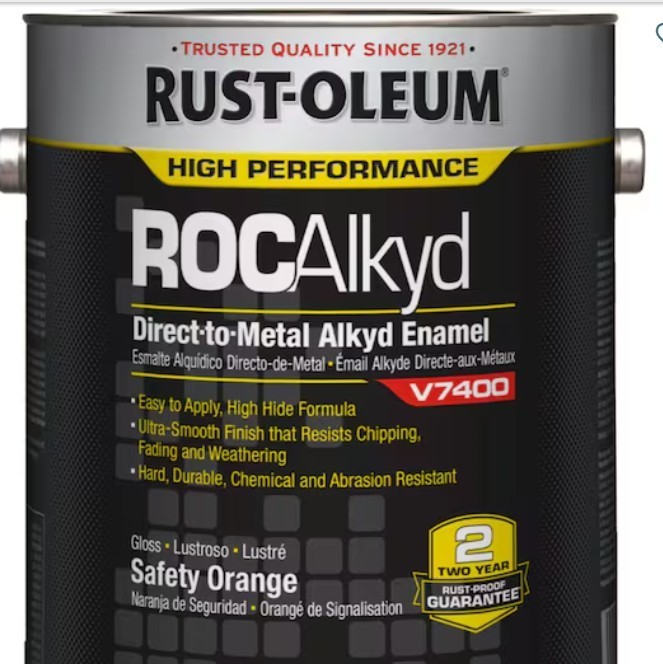 RUST-OLEUM 956402 7400 Alkyd Enamel,Safety Orange, 1 gal. $262 Retail Value NEW