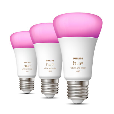 PHILIPS 3er Set Hue White And Color Ambiance 800 E27 Leuchtmittel Bluetooth NEU