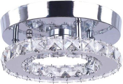 MODERN Moderner Mini Kristall Kronleuchter Deckenleuchte LED Leuchte Chrom Kristall Stift