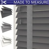 MADE TO MEASURE FAUX WOOD 50MM VENETIAN BLINDS SLATS TAPE GREY WHITE