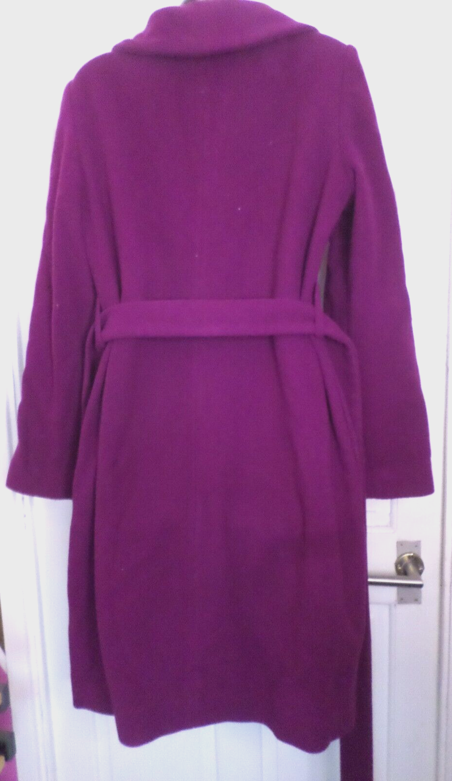 JAEGER....SIZE UK 14.....CERISE PURPLE BELTED CASHMERE COAT....STUNNING
