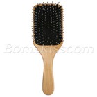 Pro Natural Boar Bristle Comb Wooden Detangling Cushion Hair Brush Scalp Massage