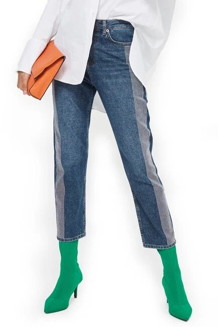 Diamante side stripe best sale jeans
