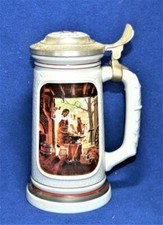 1985 AVON Bière Stein Avec Couvercle Artisanale Du Brésil BLACKSMITH