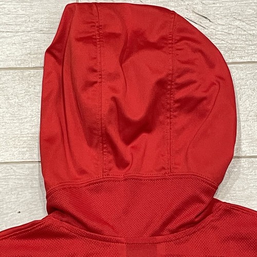 Nike Elite Shirt Men's Large Red Dri Fit Short Sleeve Hoodie Workout Sports - Picture 10 of 16