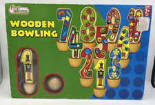 Childs Wooden Bowling Set 10 Pins 1 Ball First Learning Company