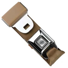 RetroBelt Tan Push Button Lap Belt 75" No Hardware Classic Seatbelt Safety
