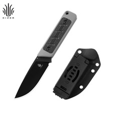 Kizer Smolt Drop Point Fixed Blade Knife 3V  Blade G10+Micarta Handle 1063A1