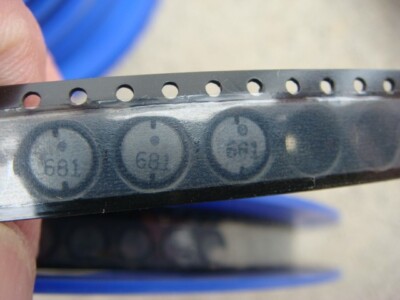 400 piece FULL reel 680uH smd Inductors by ABC SR0604681KSB -- NEW and UNUSED
