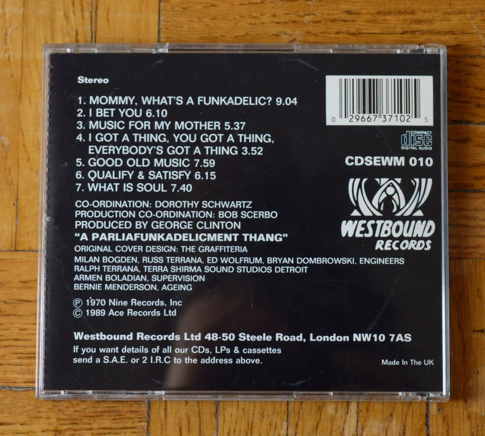 Funkadelic - Funkadelic CD OG 1989 Funk Soul George Clinton Rap Sampling Tool - Immagine 2 di 3