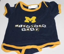 Michigan Wolverines "Michigan Baby" By Two Feet Ahead Infant 12 Months One Piece