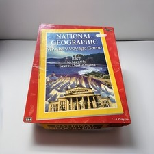 Vintage National Geographic Mystery Voyage Game University Games Board Complete