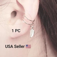 New Cuff Leaf Clip-on Earrings No Pierced Triangle Cartilage Ear Clip Earring