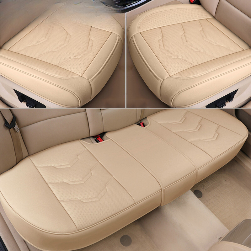 Car Seat Cover PU Leather Seat Cushion Covers Auto Interior Protection Pad Mat-image