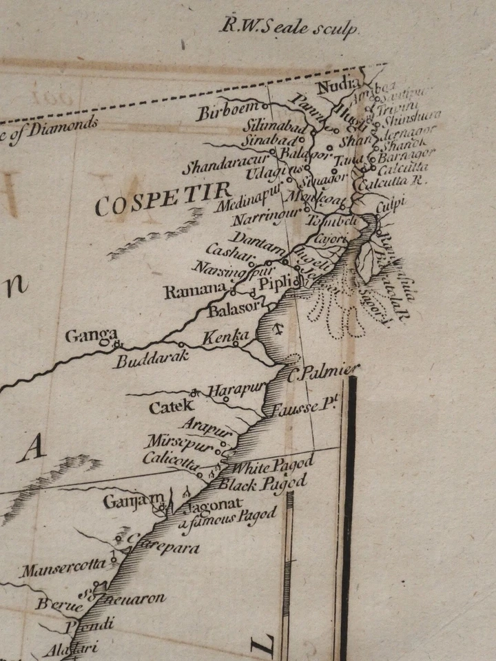 Antique Map ASIA Plate 4 Engraving by R. W. Seale Revised by Bolton 1755 - Image 4 of 4
