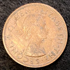New Zealand 1 Penny 1953 –1965 Issues Circulated Fine World Coins