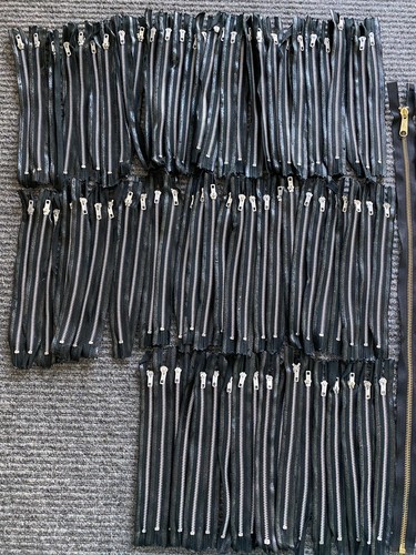 LOT 143 Vintage USA Zippers Oversized Talon Cort Ideal MIT YKK Silver punk rock - Picture 23 of 24