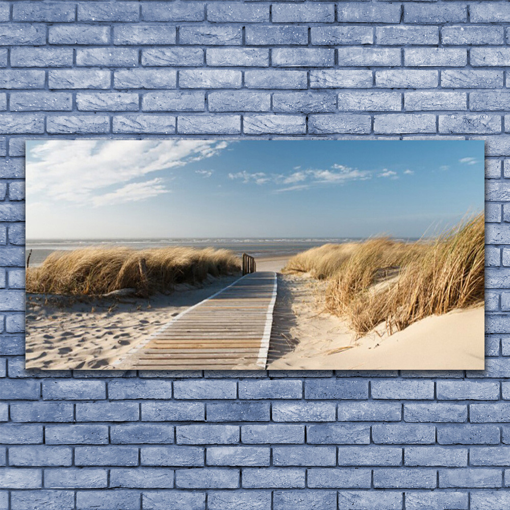 Tableau Plexiglas® 140x70 cm de plage pour illuminer un salon sombre ou etroit