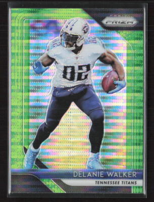 2018 Panini Prizm #11 Delanie Walker Prizm Neon Green Pulsar Titans (JT)