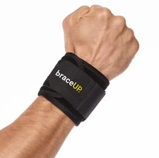 BraceUP Wrist Compression Strap and Wrist Wrap Wrist Band, Brace for Tendonitis,