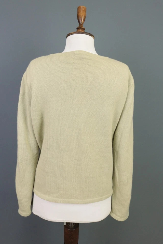 Cárdigan Suéter Tejido Angora Lana Floral Beige ETRO MILANO Talla 48 Foto 4 de 4