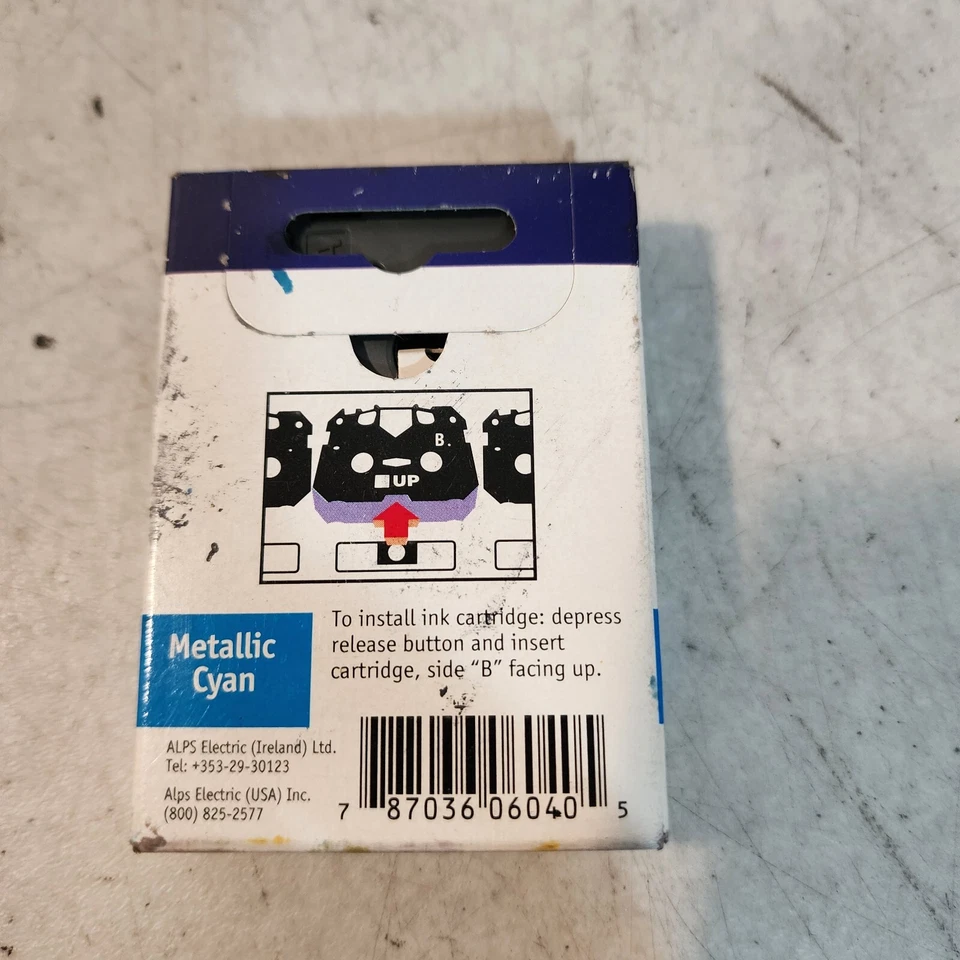 ALPS 106040-00 MD SERIES Metallic Cyan Ink Genuine New OeM Boxed free ship - Image 2 of 2