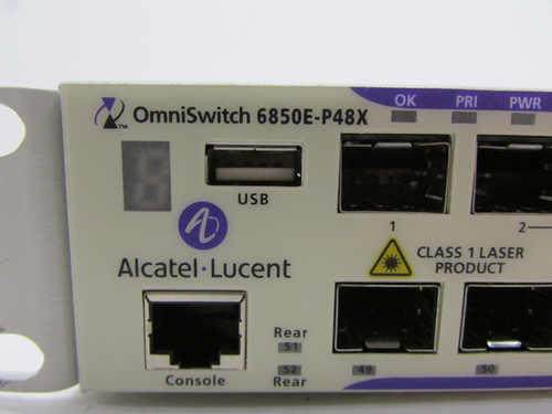 Alcatel-Lucent OS6850E-P48X Omni Switch 6850E-P48X POE 48 Port 10 Gigabit 10Gb - Picture 3 of 3
