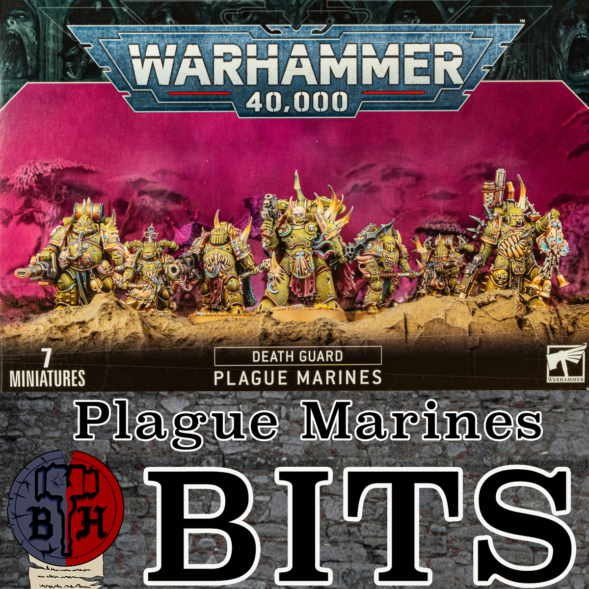 Warhammer 40K Death Guard Plague Marine box set BITS multi Warhammer 40K Death Guard Plague Marine box set BITS multi
