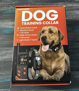 POMPONGO Dog Training Collar Remote w/ Tone, Vibration & Shock, 1-16