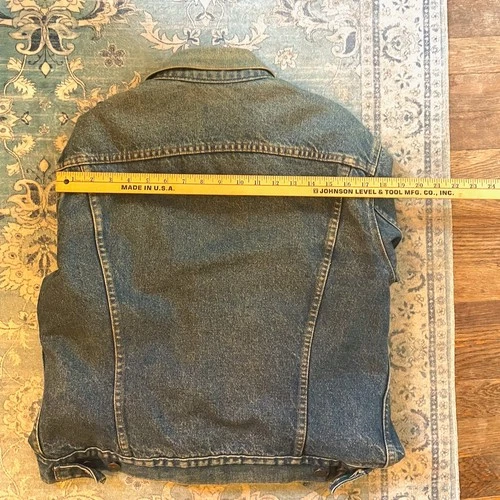 Levi's Vintage 80's Flannel-Lined Denim Trucker Jacket (70401 0824) - Size M/L image 13