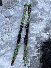 Elan Race GSX Downhill Skis 170 cm Green Red Black with Bindings Included