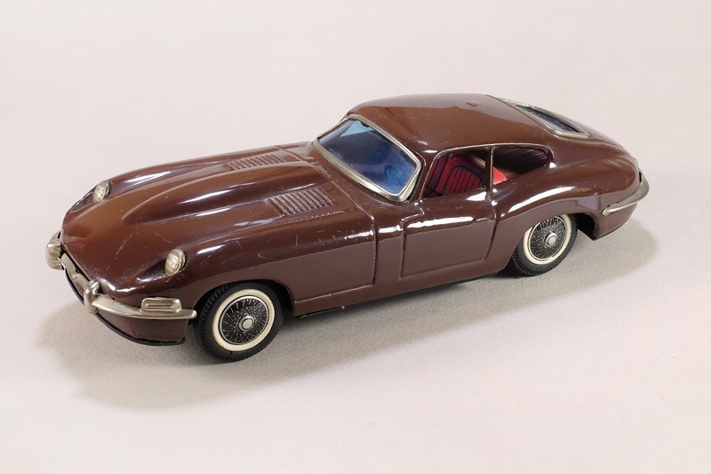 1960s Bandai Japan Jaguar XK-E Vintage Tin Friction Toy Car