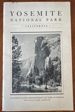FREE SHIP! 1934 Yosemite National Park US Department of the Interior Booklet