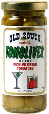 Tomolives Pickled Green Tomatoes 8 Oz Jar (6 Pack)
