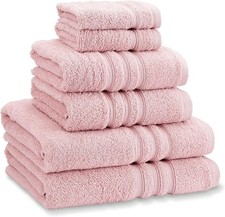 Catherine Lansfield Towel Bale 6-Piece Pink Zero Twist Cotton Set