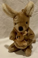 Dakin Kangaroo Mama and Baby Joey in Pouch Stuffed Animal Toy 1985 Vintage 7  