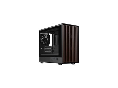 DIYPC DIY-mATX06-Wood Black USB3.0 /Type C Micro ATX Mid Tower Gaming Computer C