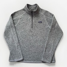 Patagonia Girl's Better Sweater 1/4 Zip Fleece Pullover Gray XXL 16-18