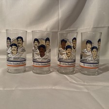 1984 Detroit Tigers Little Caesars Set 4 Glasses Whitaker Trammell Morris Gibson