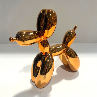 JEFF KOONS Balloon Dog Editions Studio Art Resina Orange Gold Ballon COA Limited