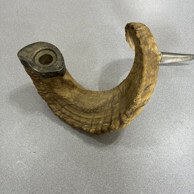 Rams Horn Candle Holder Brass Attachments.