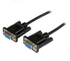 StarTech.com 2m Black DB9 RS232 Serial Null Modem Cable F/F - DB9 Female to...