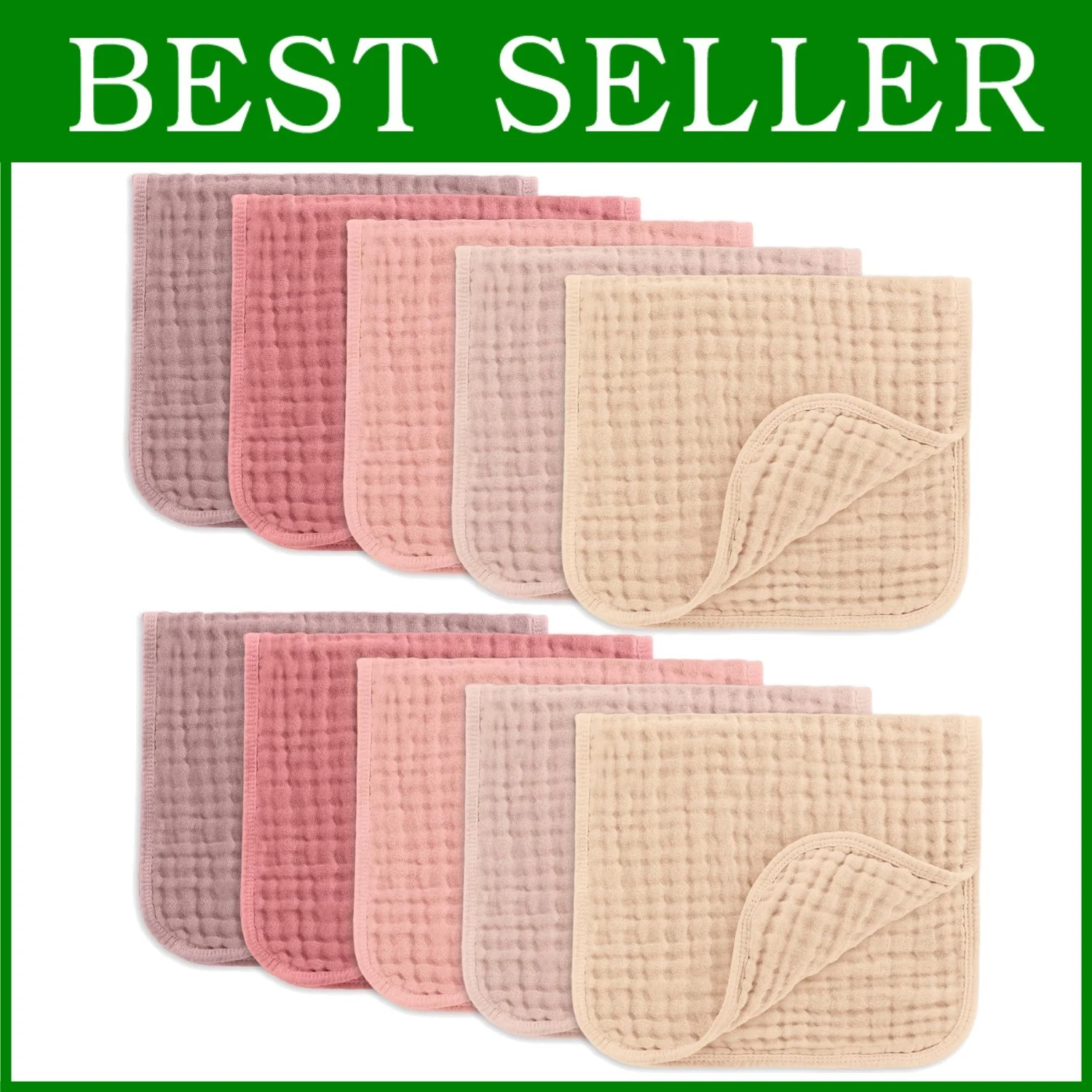 Absorbent Cotton Burping Cloths for Boys & Girls