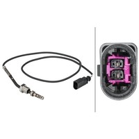 Sensor Abgastemperatur Geschraubt 2-Polig 680 Mm Kabel Hella FüR U.A. Audi A6