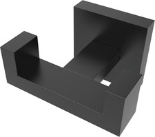 Double Towel Hooks for Bathroom Wall Mounted, Matte Black, 1 Pack