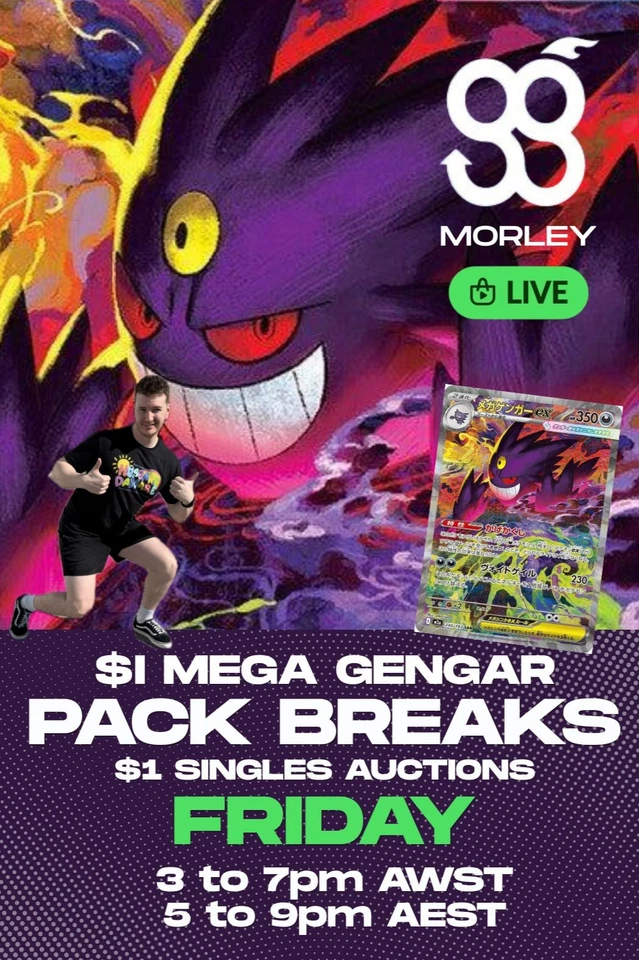 $1 Mega Gengar ex + $1 Singles & Pack Breaks!