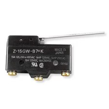 Omron Z-15Gw-B7-K Snap Action Switch, Hinge, Lever Actuator, Spdt, 15 A At 480