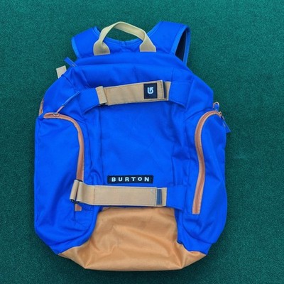 BURTON Backpack Blue Board Holder Buckles Zipper Orange Straps Handles