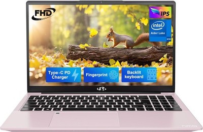 NIMO 15.6 Laptop Intel Pentium 4 Cores N100 8GB RAM 128GB SSD Backlit KB Win 11