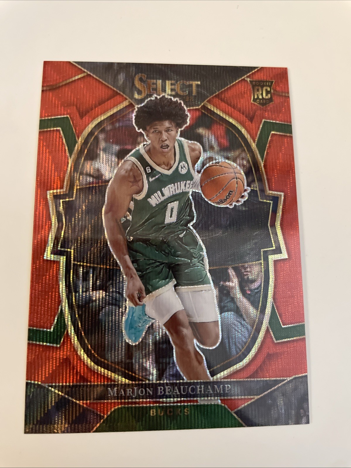 2022-23 Select MarJon Beauchamp Concourse Red Wave Prizm Rookie RC #75 Bucks #75